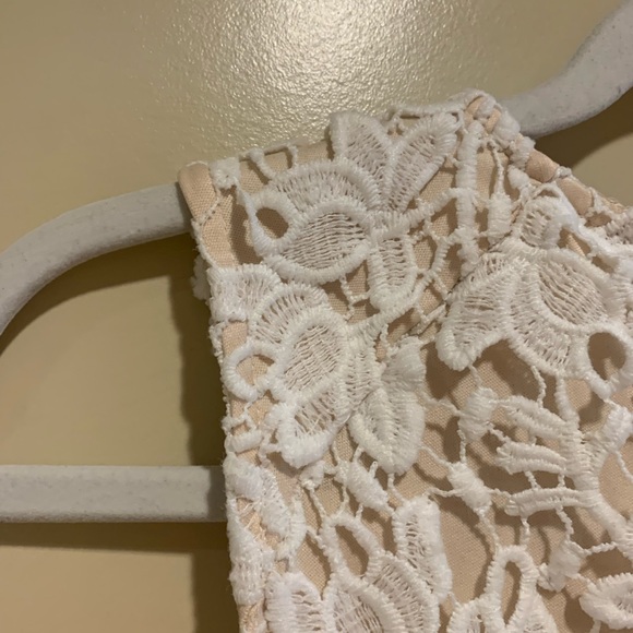 LOFT cream/nude lace overlay dress - Picture 10 of 13